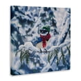 thumbnail image 3 of Stupell Industries Christmas Blue Jay Perched Canvas Wall Art design by Jim Baldwin, 17 x 17, 3 of 7