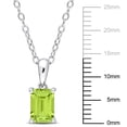 thumbnail image 2 of Everly Women's 1 Carat T.G.W. Emerald-Cut Peridot Sterling Silver Solitaire Pendant with Chain, 2 of 6