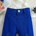 thumbnail image 6 of Caqnni Casual Pants For Toddler Girls Parachute With Pockets High Rise Elastic Waistband Cargo Streetwear Cargo Sweatpants ,2-3 Years,Blue, 6 of 8