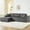 Dark Gray, variant on OUTGOODS 108" L-Shape Cloud Sectional, Modular Corduroy Sofa, Left-Facing, Gray