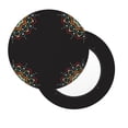 thumbnail image 2 of Lsque Colorful Mandala Pattern Round Bar chair cushion covers Velvet Fabric Premium Comfort Protects from Scratches and Stains for 14-17 Inch Chair-13 inch, 2 of 7