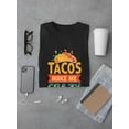 thumbnail image 3 of Tacos Make Me Crazy Drawing Tee Men's -Image by Shutterstock, 3 of 4