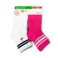thumbnail image 2 of Wonder Nation Girls Ankle Icon Socks, 10-Pack, Sizes S-L, 2 of 16