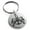 Silver, variant on Stainless Steel Pirate Anchor & Pistols Emblem Engraved Small Medallion Circle Charm Keychain Keyring