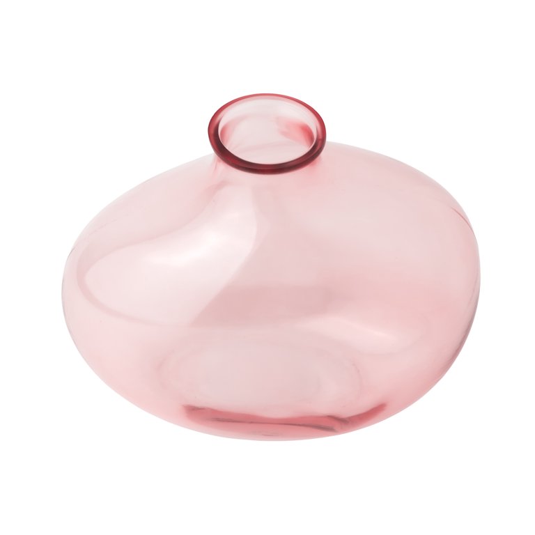 Mainstays Pink Glass Decorative Tabletop Vase, 7.3 In photo 4