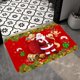 thumbnail image 4 of Alfombra antideslizante Lavable Padre de Santa Claus alces Rectangular Red Flannel Absorbente para el año Decoración de Interior de Macarena  Alfombra manta, 4 of 8