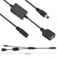 thumbnail image 1 of Cable de cable de adaptador de Alimentación 3 en 1 Femenino 12V DC5521 Hurbra A CC Masculina y 5V USB Femenino Y Divisor Cable de Alimentacia de Potencia de 43.5 cm de Largo, 1 of 7
