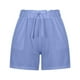 thumbnail image 4 of Pantalones cortos casuales de verano con cordones y bolsillos de color sólido para mujer a la moda Pompotops ulkah937713, 4 of 8