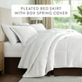 thumbnail image 3 of Noble Linens Chocolate Pleated Dust Ruffle Bed Skirt, King, 3 of 11