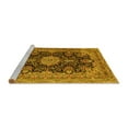 thumbnail image 2 of Ahgly Company Machine Washable Indoor Rectangle Medallion Yellow Traditional Area Rugs, 5' x 8', 2 of 4