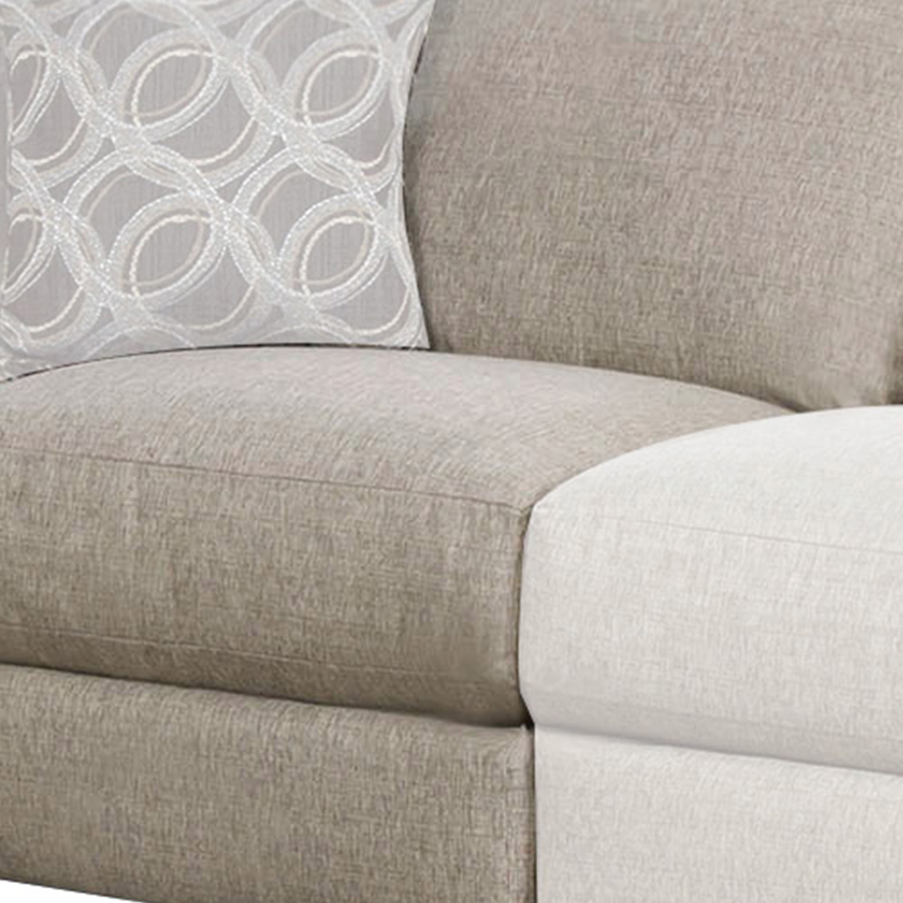 Acme Petillia Modular Armless Chair in Sandstone Fabric