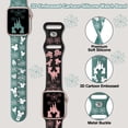 thumbnail image 2 of 3D Embossed Band Compatible with Apple Watch Bands Ultra 3/2/1 49mm 46mm 45mm 44mm 42mm 41mm 40mm 38mm Women, Two-Tone Soft Silicone Sport Strap for iWatch Series 11/10/9/8/7/6/5/4/3/SE/SE2/SE3, 2 of 7