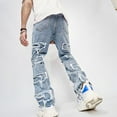 thumbnail image 5 of Dovford Men's Wide-Leg Jeans Straight Leg Carpenter Denim Pants Loose fit Trousers, 5 of 7