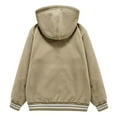 thumbnail image 4 of Lilgiuy Casual Men's Fleece Long Sleeve Hoodless Casual Outwear Khaki Fall Fashion for 2022 Spring Winter, 4 of 5