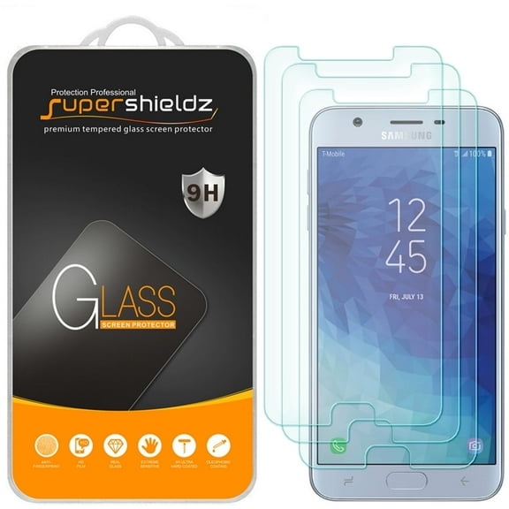 [3-Pack] Supershieldz for Samsung Galaxy J7 Star Tempered Glass Screen Protector, Anti-Scratch, Anti-Fingerprint, Bubble Free