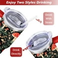 thumbnail image 5 of 40oz Colorful Botanical Mushroom Stainless Steel Flip Straw Tumbler Spill Proof Travel Cup Double Wall Vacuum Insulated Coffee Mug with Top Handle, 5 of 6