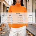 thumbnail image 3 of Kaemgyyd Women's Turtleneck Sweaters Fall Fitted Long Sleeve Basic Tops Fashion Knitted Layering Outfit（Orange,Large）, 3 of 7