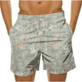 thumbnail image 2 of Gspmoly Shorts Homme, Shorts Décontractés de Mode pour Homme à Imprimé Feuille Hawaïenne Shorts Décontractés à Imprimé Shorts de Bain Shorts de Golf jusqu'à 60 % de Rabais Vert TTTTG, 2 of 5