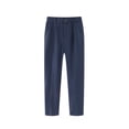 thumbnail image 3 of HILEELANG 1PC Big Boys Girls School Uniform Pants Navy Blue Kids Wrinkle-Free Dress Slacks Elastic Back Waist Classic Fit Pull-On Trousers for Students 8-10Years, 3 of 7