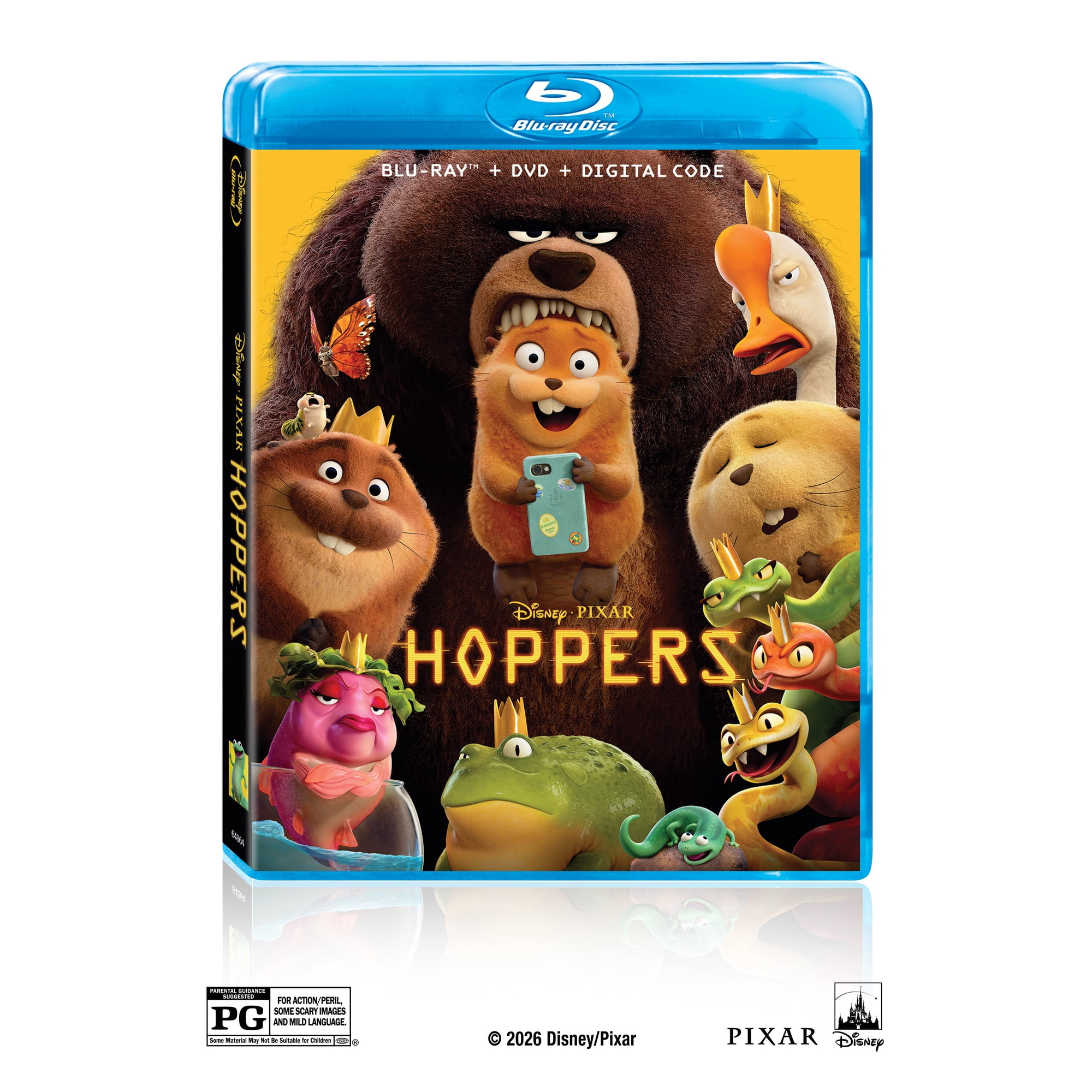 Hoppers (Blu-ray + DVD + Digital Copy) Disney, Adventure, Animation, Comedy