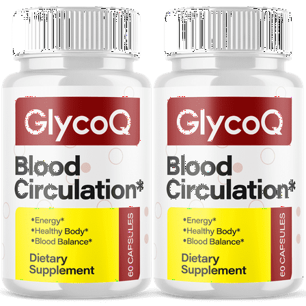 GlycoQ Blood Support Pills Advanced Formula Vitamin Supplement Glyco Q 120 Capsules