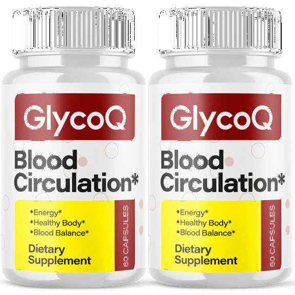 GlycoQ Blood Support Pills Advanced Formula Vitamin Supplement Glyco Q 120 Capsules