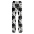 thumbnail image 4 of IYYVV Halloween Pajamas Women Pumpkin Ghost Printed Stretchy Soft Lightweight Spooky Orange Pj Pants Halloween Bottom Dark Gray S, 4 of 5