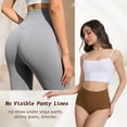 thumbnail image 3 of MecTo Women's Seamless Underwear No Show Panties Tummy Control Hipster High Waisted Briefs 5 Pack Plus Size, 3 of 6