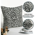 thumbnail image 6 of Black Leopard Print Pillow Covers 16x16 Inch Set of 2 Cheetah Animal Spots Decorative Throw Pillows for Couch Farmhouse Square Pillow Cases Home Decor for Living Room Sofa Bed Porch Outdoor, 6 of 6