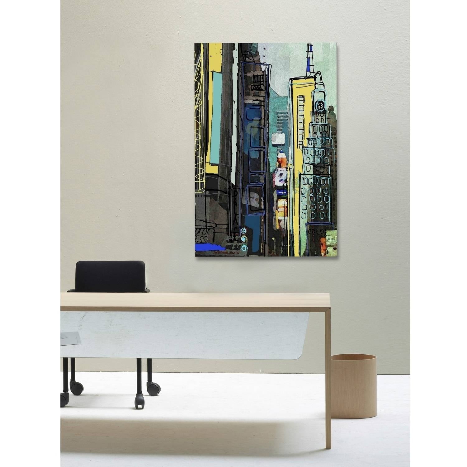 Urban Sketch Monday Painting Print on Wrapped Canvas