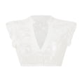 thumbnail image 5 of German Dirndl Blouse with Ruffles White - Traditional & Elegant Bavarian Oktoberfest Blouse Luna,Women German Dirndl Blouse Bavarian Oktoberfest White Dirndl Shirts for Women, 5 of 8