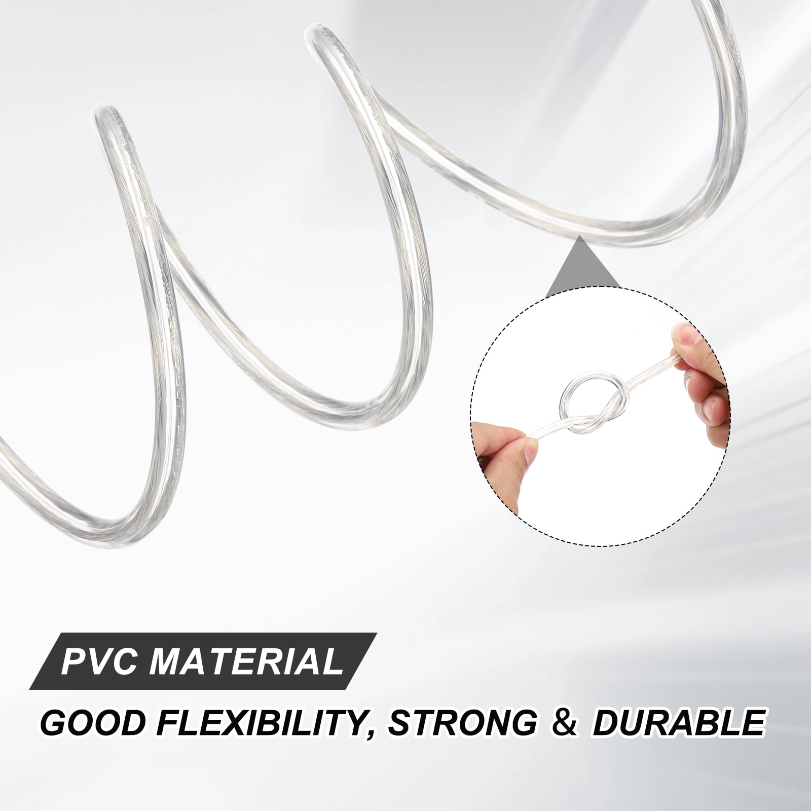 Uxcell Covered Wire 2 Core Sheath Power Cord 18AWG 15m/49.2ft for LED Lamp Wire and Audio Cable Speaker Line, Clear