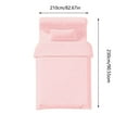 thumbnail image 3 of 4 PCS Disposable Bed Sheets Travel Sheets for Hotel Disposable Sheets for Bed Travel Bedding Cover Portable Sheet with 1 Quilt Cover 1 Sheet and 2 Pillowcase for Travel Business Trip Spa Hotel, 3 of 5