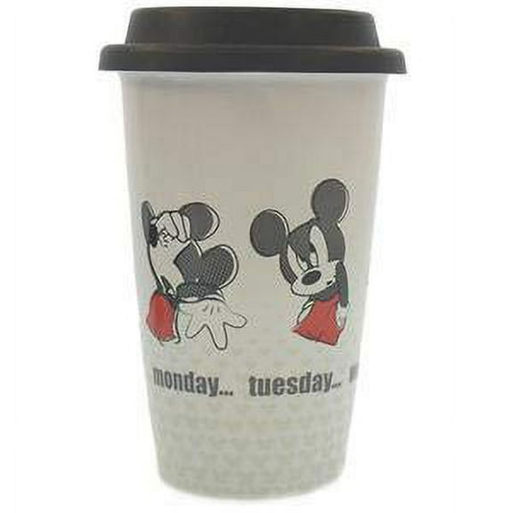 Disney Parks Mickey Through Friday Ceramic Coffee Travel Mug