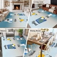 thumbnail image 6 of 5x8 Area Rugs, Blue Ombre Laundry Non-Skid Rubber Backing Large Rectangle Rugs - Living Room Bedroom Home Office, Wash Dry Fold Repeat Indoor Floor Mat Carpets Washable Rug, 6 of 9