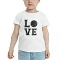 thumbnail image 2 of Basketball Love Cute Toddler T-Shirts for Boys Girls (White, Youth L), 2 of 5