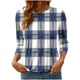 thumbnail image 2 of Heisall Women's T-Shirts 3/4 Sleeve Round Neck Loose Casual Striped Non-positional Print Spring/Autumn Fashion, 2 of 7