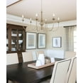 thumbnail image 3 of Kira Home Sherbrooke 44" French Country Chandelier, Distressed Wood Grain Metal Candle Chandelier, Smoked Cedar Wood, 3 of 8