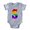 Heather Gray, variant on CafePress - Rainbow Letter S - Cute Infant Baby Football Bodysuit