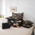thumbnail image 5 of Homewish Western Tribal Floral Twin Bedding Sets 7-Piece, Black Red Hippie Plant Bedding Comforter Set, Retro Boho Abstract Reversible Sheet Sets, Breathable Home Decor, 5 of 7