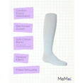 thumbnail image 3 of MeMoi Girls Ultra-Soft Opaque Pima Cotton-Rich Mini-Ribbed Sweater Tights - Girls - Female, 2, Light Blue, 3 of 12