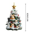 thumbnail image 2 of Fwttom Christmas Tree Decorations - 2D Flat Hanging Christmas Ornaments, Exquisite Party Holiday Decor for Xmas Tree, Wreath, 2 of 2
