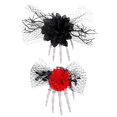 thumbnail image 2 of Here's a polished and professional product description based on your input:\n\n \n\n**2pcs Hair Clips with Rose Design – Unique Halloween Hair, 2 of 5