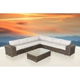 thumbnail image 2 of Living Source International 10-Piece Sectional Set w/ Cushion - Brown, 2 of 2