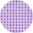 thumbnail image 1 of Ahgly Company Machine Washable Indoor Round Transitional Purple Area Rugs, 4' Round, 1 of 7