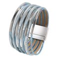 thumbnail image 2 of Pulsera para mujer, a la moda, con cierre magnético, duradera, tipo brazalete, fácil de usar. Azul claro, 2 of 9