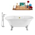 thumbnail image 1 of Tub, Faucet and Tray Set Streamline 60" Clawfoot NH100CH-GLD-100, 1 of 9