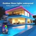 thumbnail image 6 of Neon Rope Lights, 100FT RGB LED Strip Lights, Waterproof IP67 LED Lights for Bedroom, DIY Design, Music Sync, 44 Key Remote Control, Multiple Modes for Bedroom, Holiday Decoration, 6 of 7
