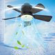 thumbnail image 5 of Ventilador de Techo Pequeño con Luz y Control Remoto | Bombilla Led Regulable de 3 Colores (3000K-6500K) para Base E26/E27 | Incluye Extensor de Casquillo | Ventilador de Techo Pequeño de Rosca, 5 of 7