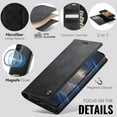 thumbnail image 4 of Compatible con la Funda Billetera Samsung Galaxy S22 Compatible con Magsafe, Soporte para Tarjetero con Bloqueo RFID con Tapa de Cuero PU 2 en 1 Funda Desmontable Magnética a Prueba, 4 of 9